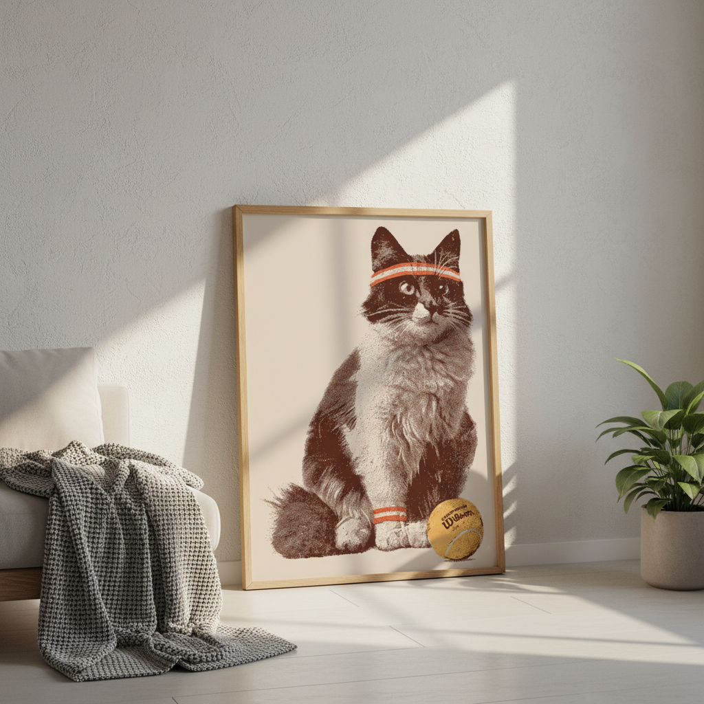 Chat Tennis by Florent Bodart