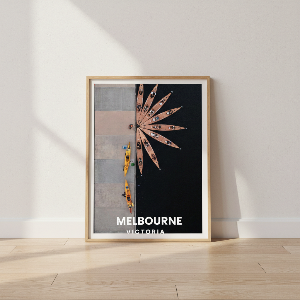 Kayak Flower Travel Poster Melbourne by L10