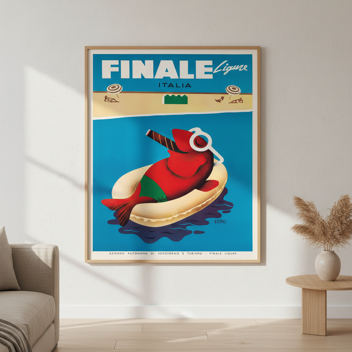 Finale Ligure Italy Vintage Advertisement Poster