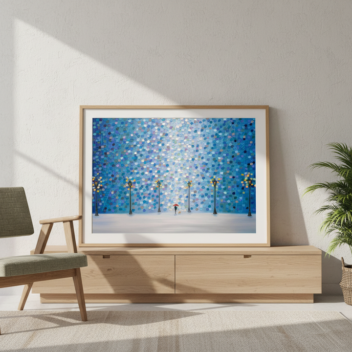 Whispers in the Rain Beneath the Glow by Ekaterina Ermilkina