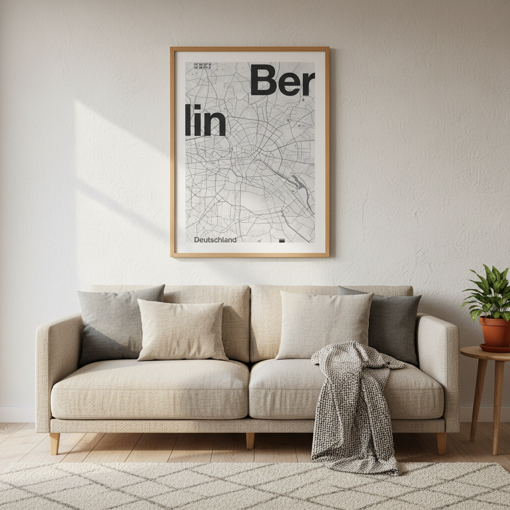 Berlin Minimalist Map by Florent Bodart