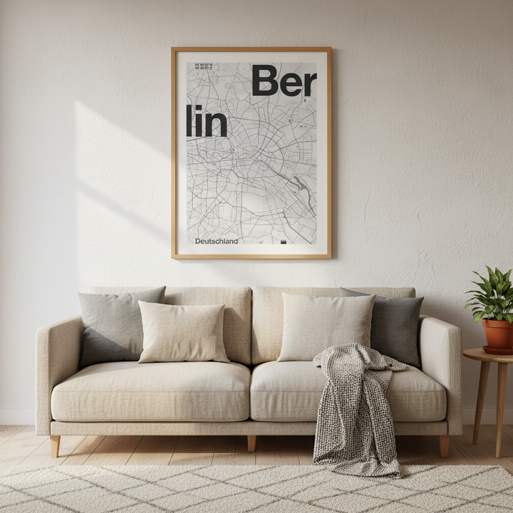 Berlin Minimalist Map by Florent Bodart