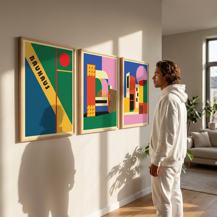 Bauhaus Trio School of Arts Abstract Wall Art