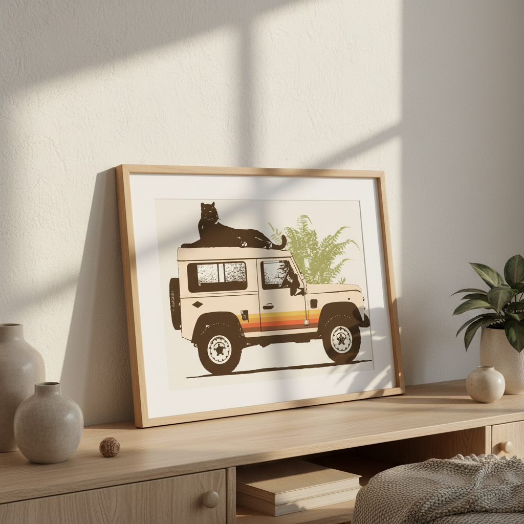 Black Panther on Car by Florent Bodart