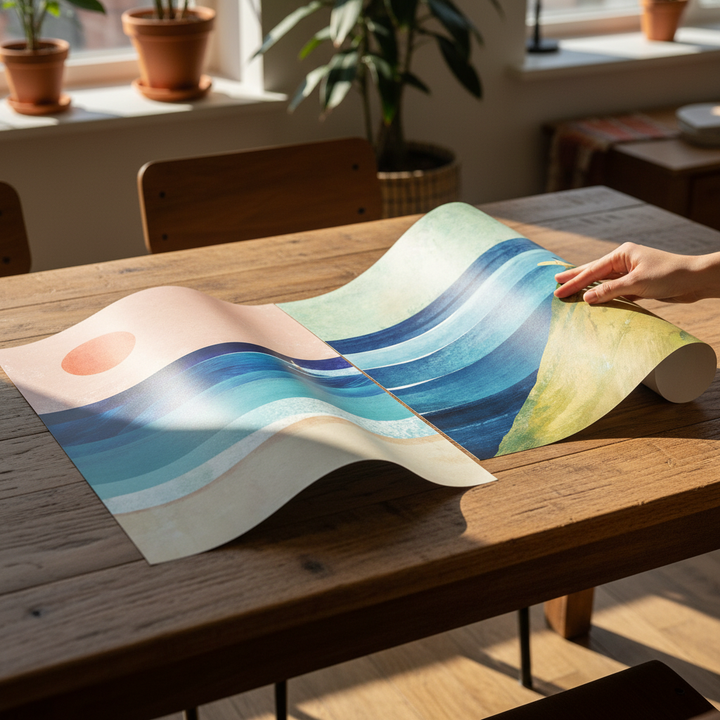 Surfs Up Abstract Painting Print Pair by Henry Rivers