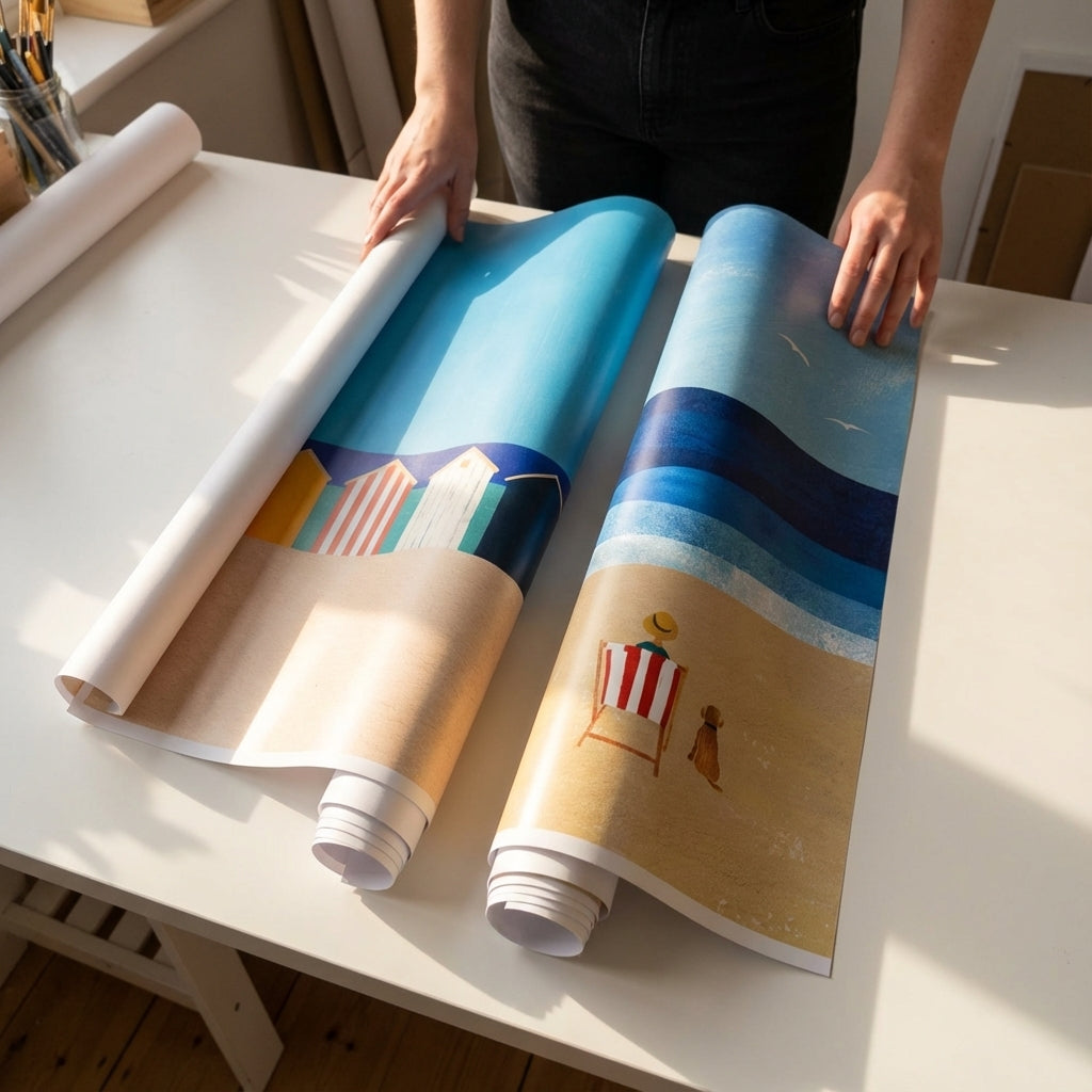 Abstract Beach Boxes Best Friend Pair by Henry Rivers