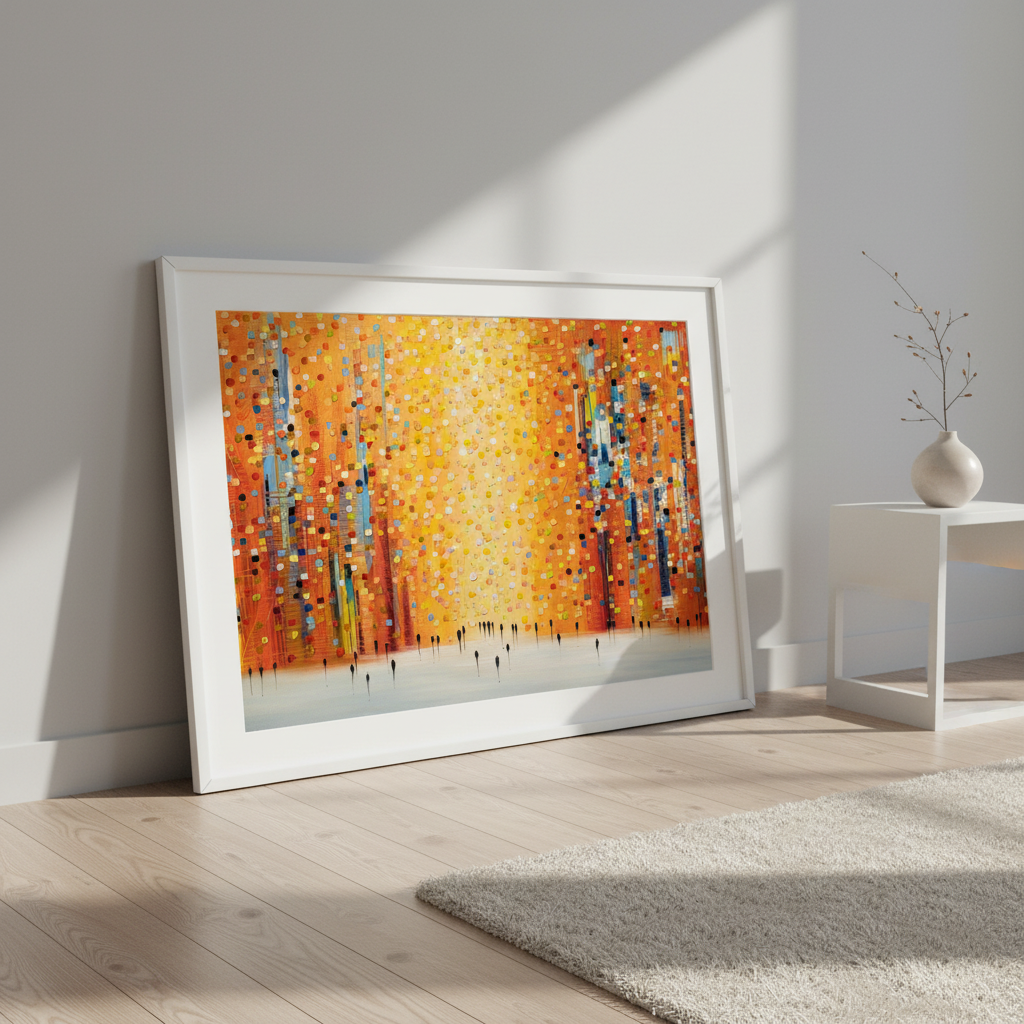 Orange Sunset Stroll by Ekaterina Ermilkina