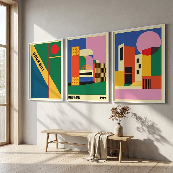 Bauhaus Trio School of Arts Abstract Wall Art