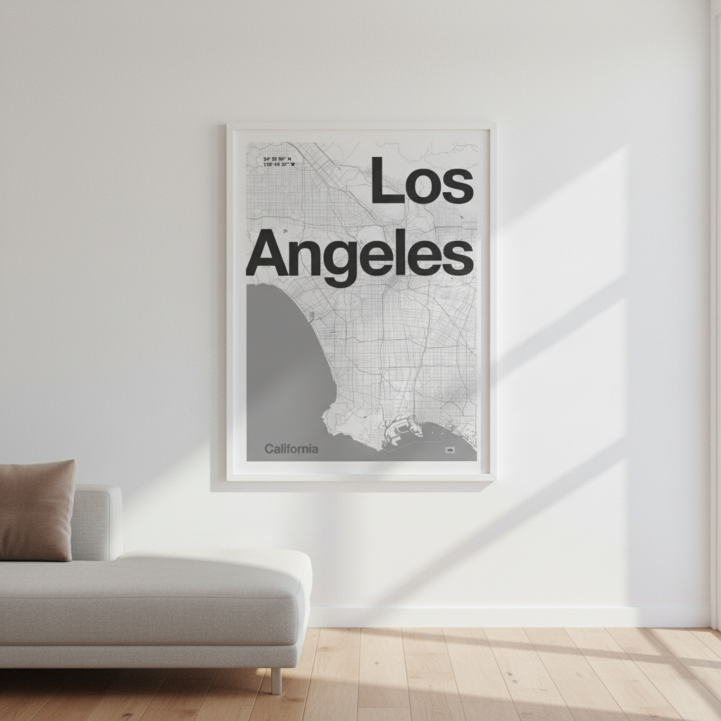LA Minimal Map by Florent Bodart