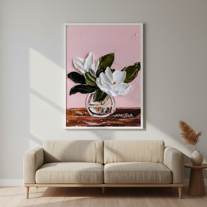 Blushing Magnolia by Angela Hawkey