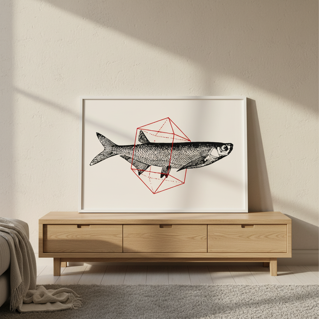 Fish in Geometrics - Herring by Florent Bodart