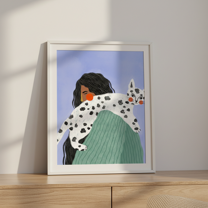 Woman with Cat by Bea Muller