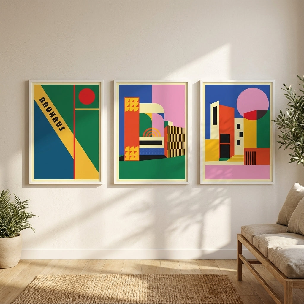 Bauhaus Trio School of Arts Abstract Wall Art