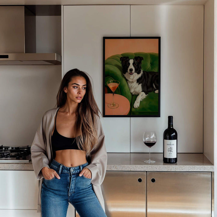 Martini Paws Hour Personalised Pet Upload Wall Art