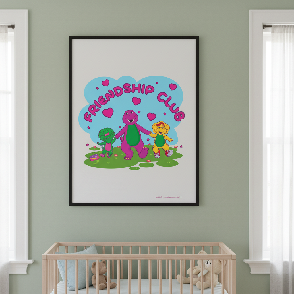 Barney Friendship Club Wall Art Print