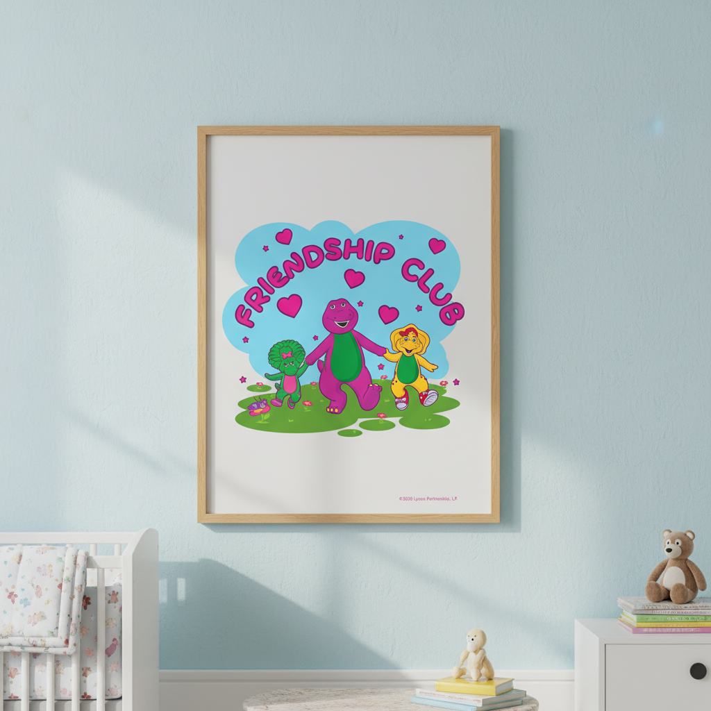 Barney Friendship Club Wall Art Print