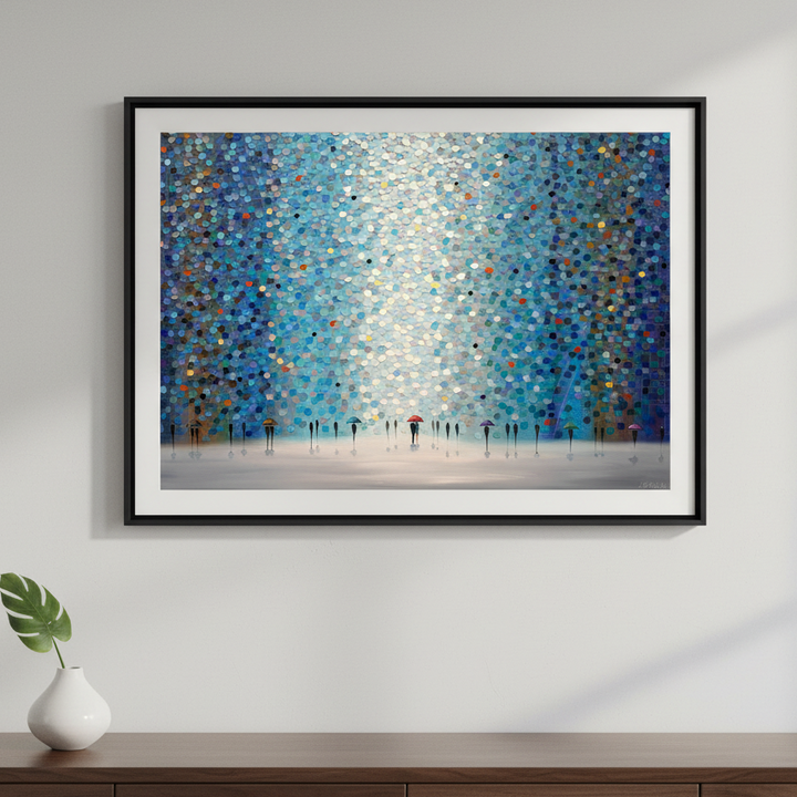 Umbrellas at Night by Ekaterina Ermilkina