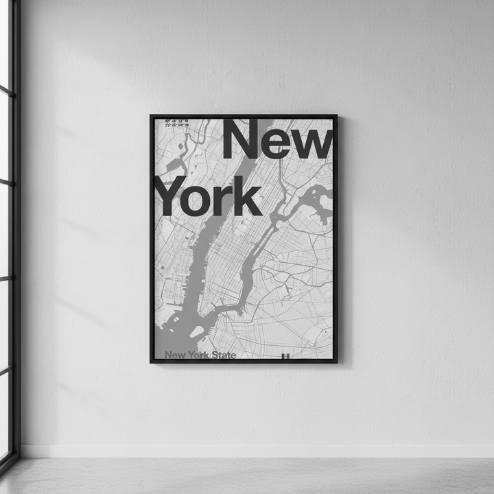 New York Minimal Map by Florent Bodart
