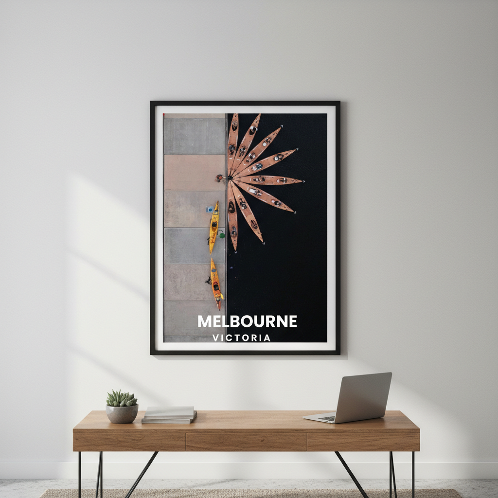 Kayak Flower Travel Poster Melbourne by L10