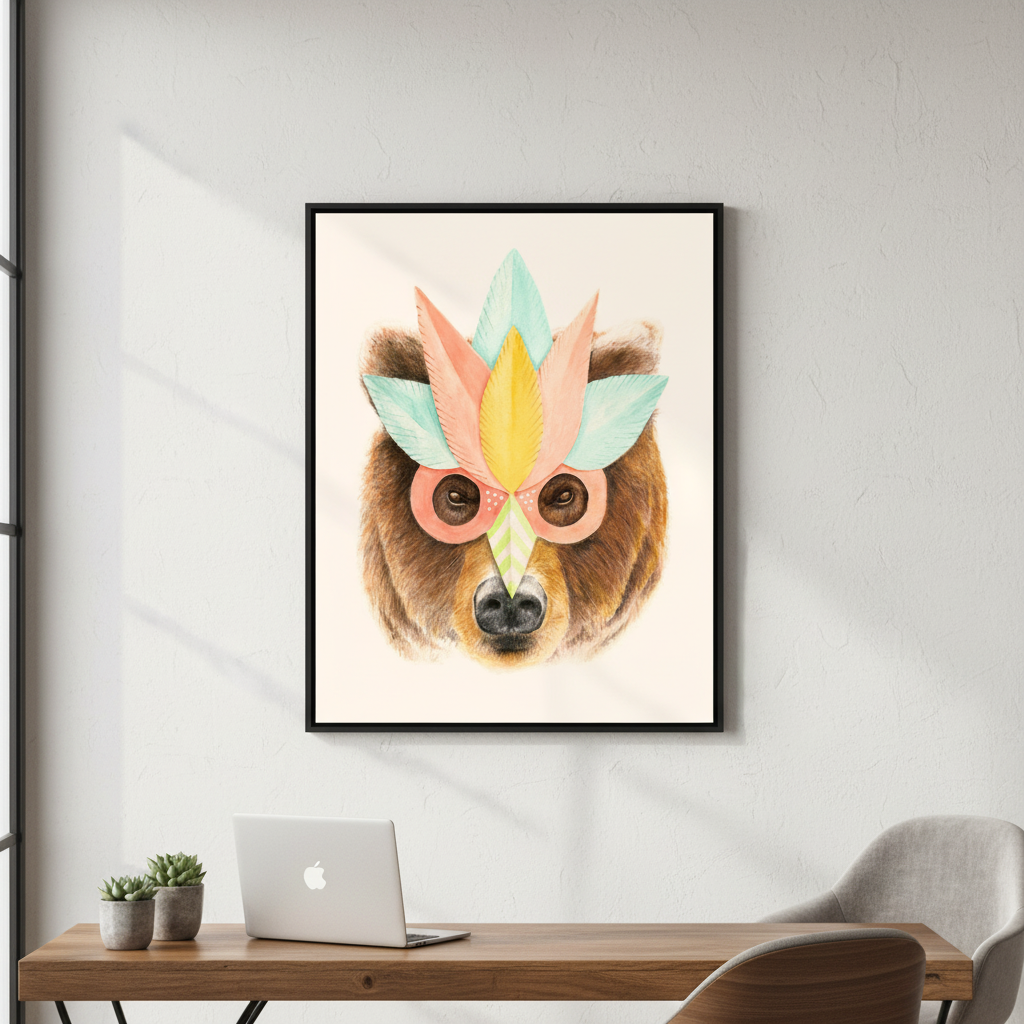 Bear Paper Mask by Florent Bodart