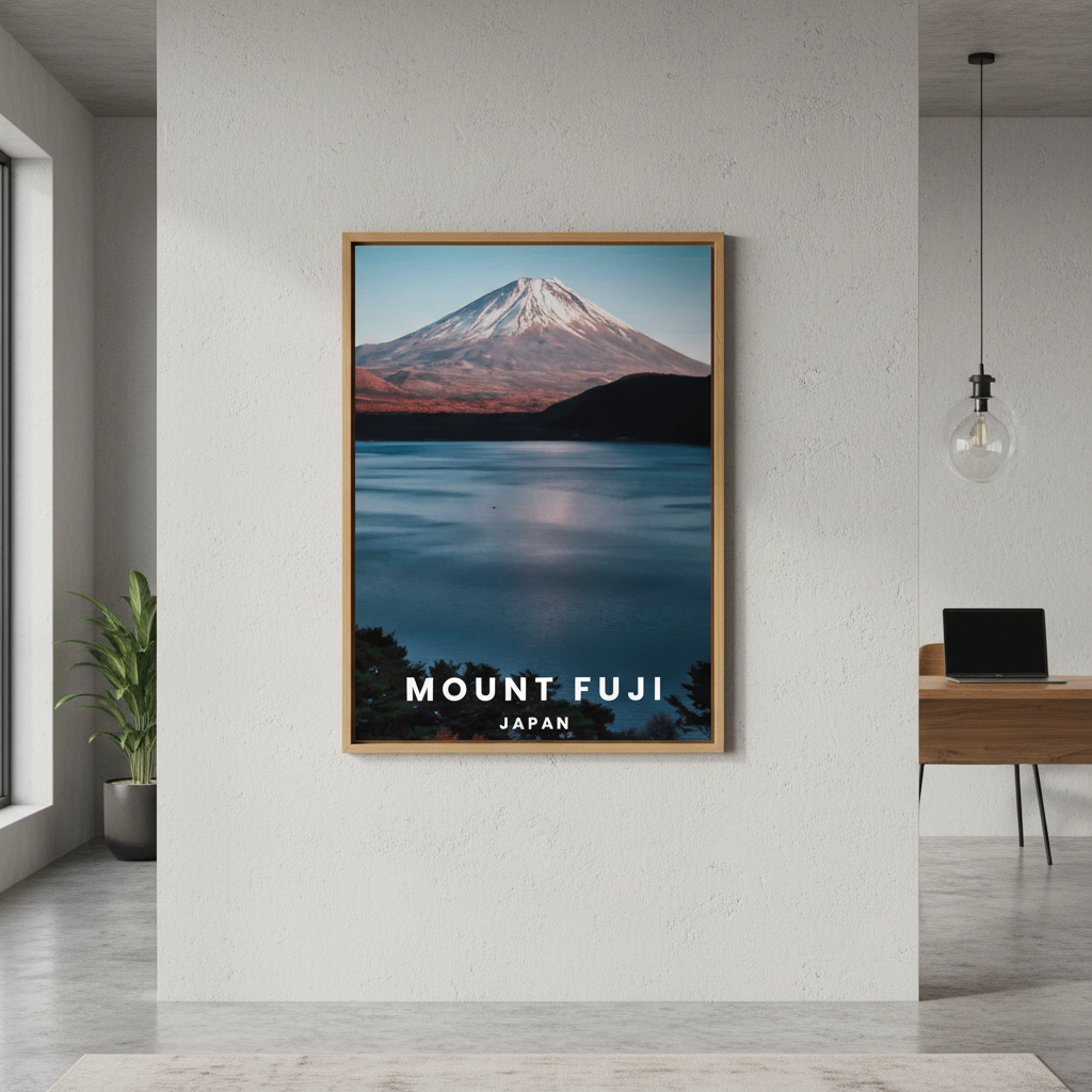Mt Fuji Travel Poster, Japan by L10