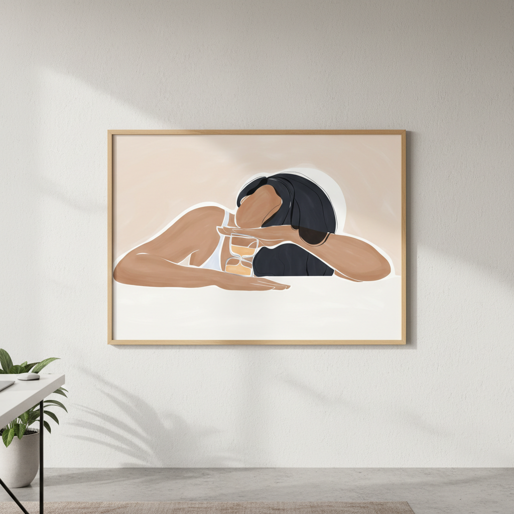 Woman with a Magic Hourglass by Ivy Green Illustrations