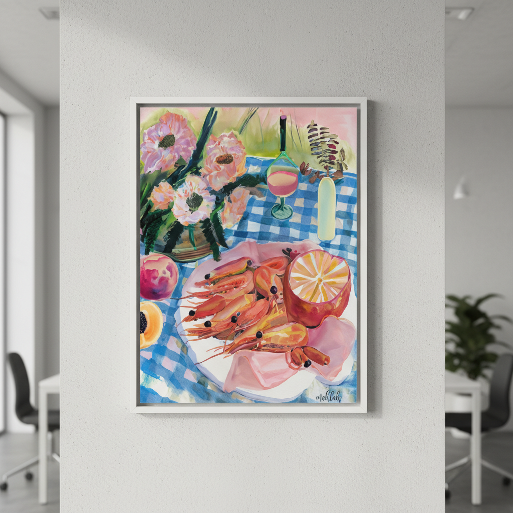 Prawn Lunch by Inkheart Designs