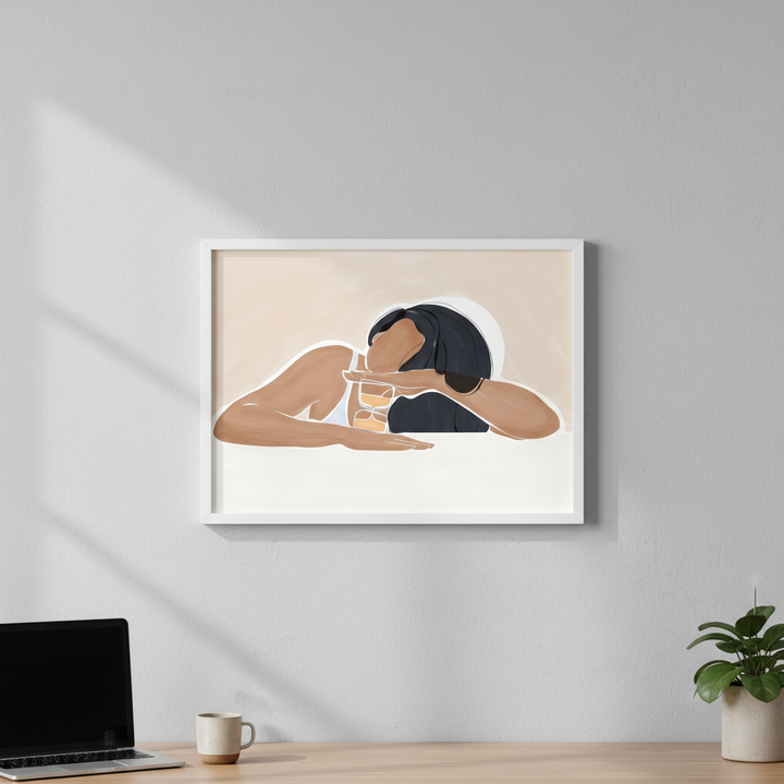 Woman with a Magic Hourglass by Ivy Green Illustrations