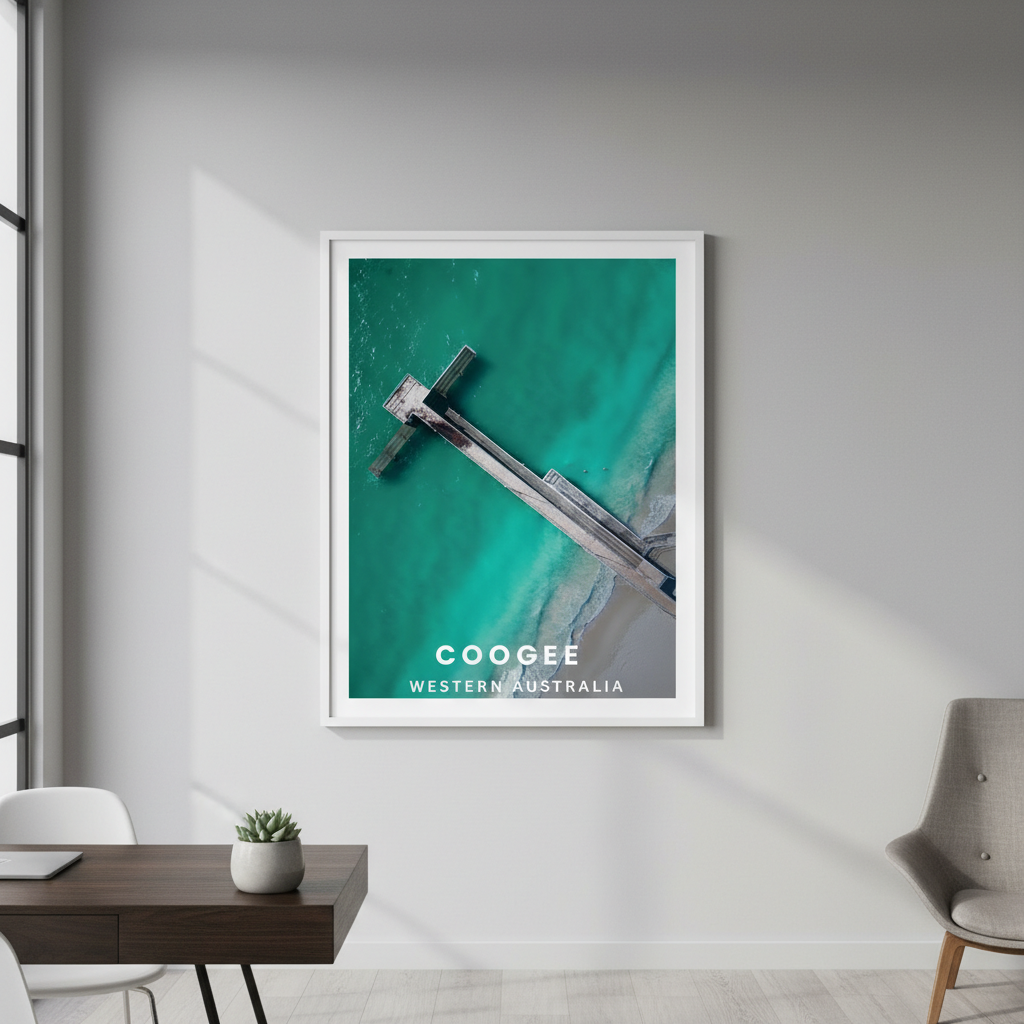 Coogee Jetty Travel Poster, Western Australia by L10
