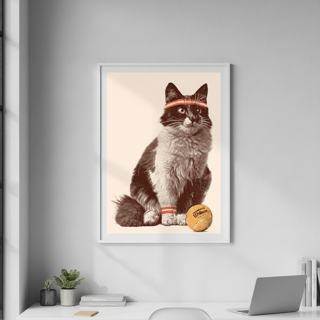 Chat Tennis by Florent Bodart