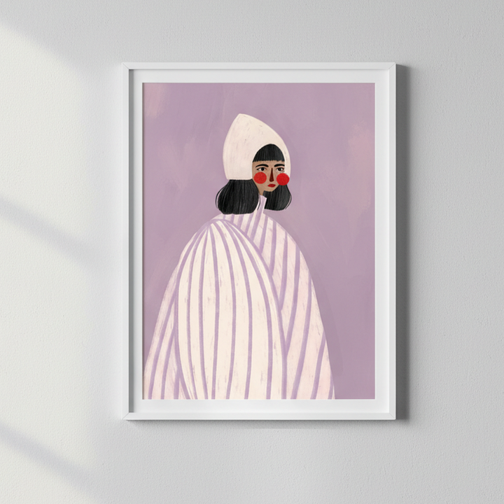 Woman with White Hat by Bea Muller