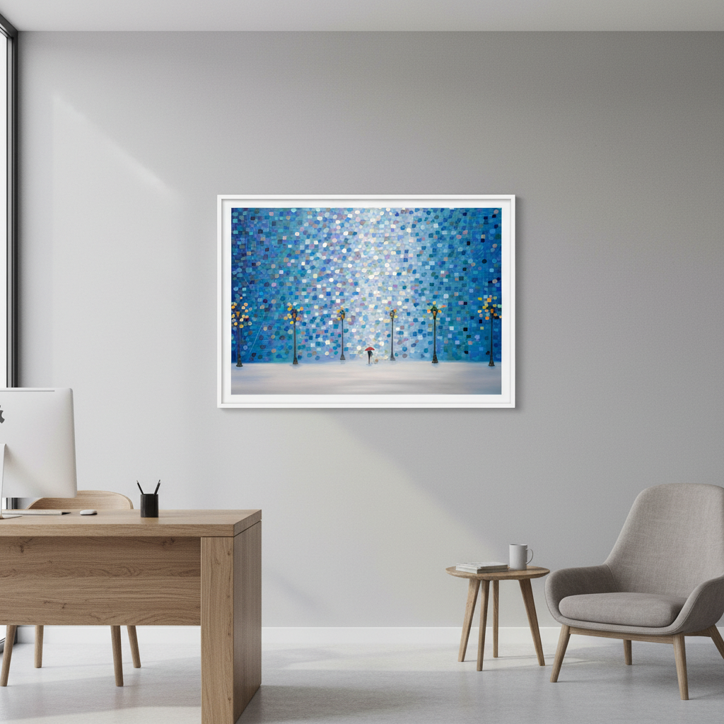 Whispers in the Rain Beneath the Glow by Ekaterina Ermilkina