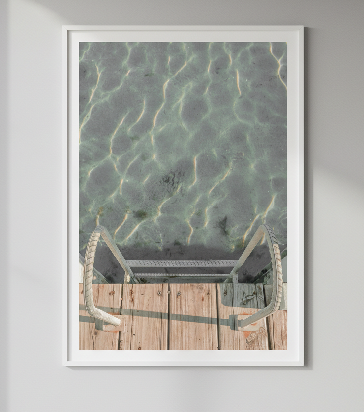 Jetty Ladder Looking Down by Steven Scott