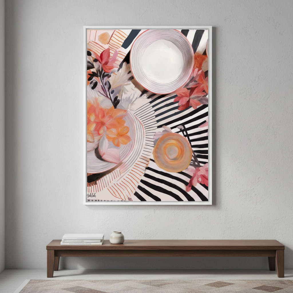 Stripe Breakfast by Inkheart Designs