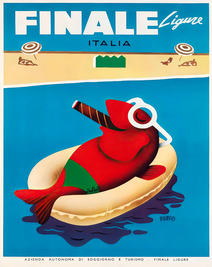 Finale Ligure Italy Vintage Advertisement Poster