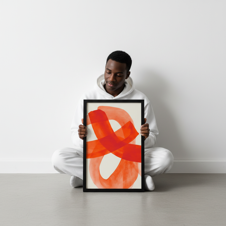 Vermilion Loop Abstract Print