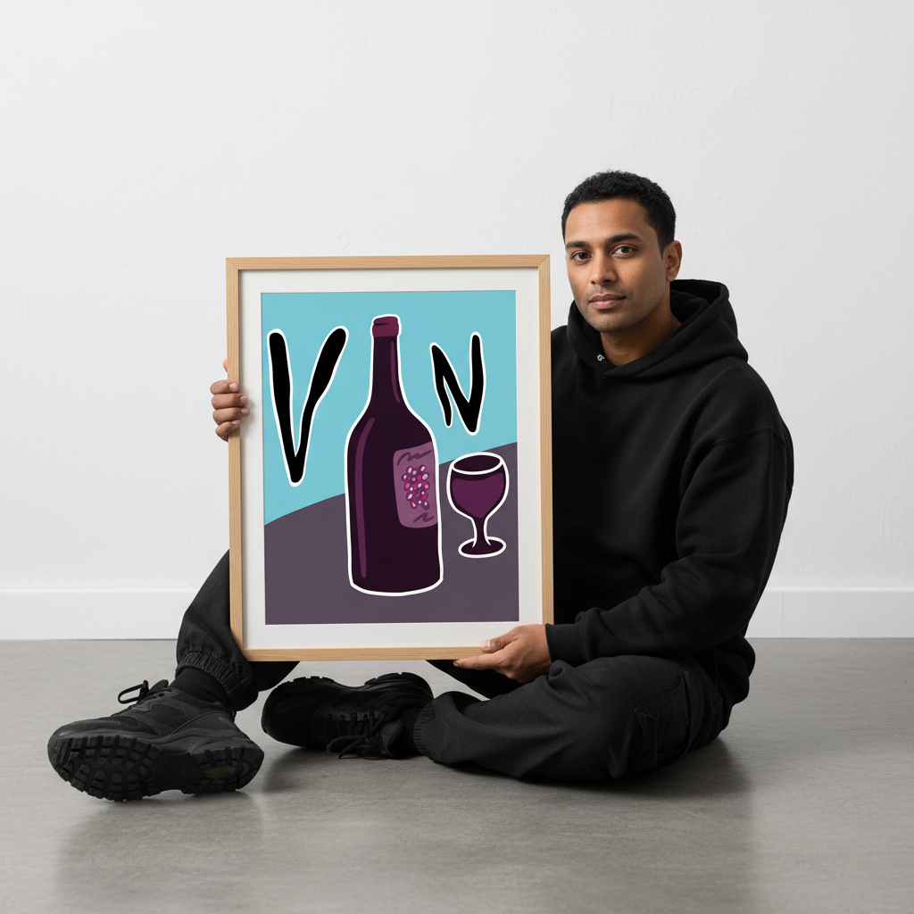 Vino in Picasso Style by Justin Bausch