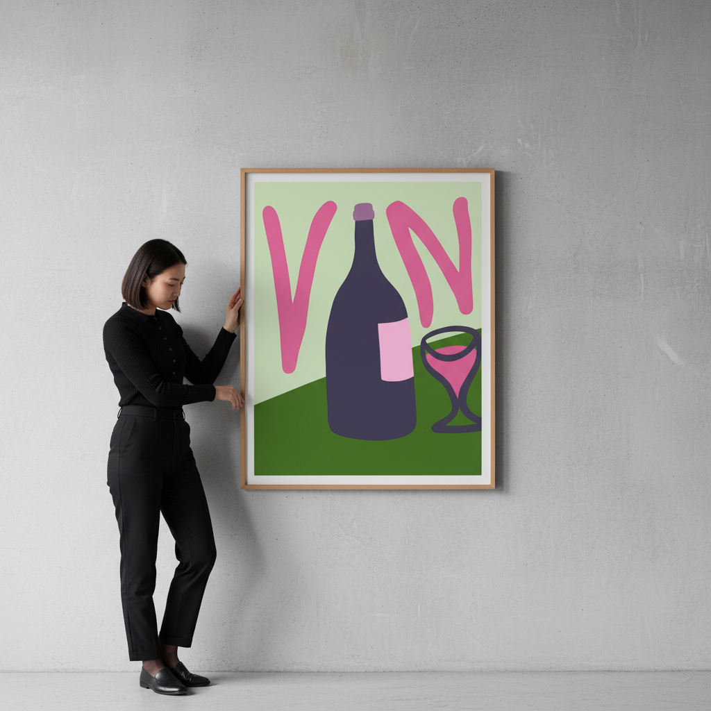 Summer Tropical Vino Kitchen Print by Felisha Mina