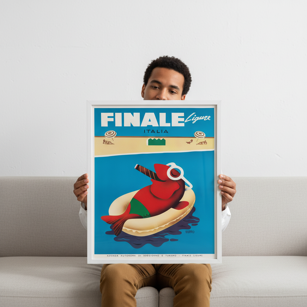 Finale Ligure Italy Vintage Advertisement Poster