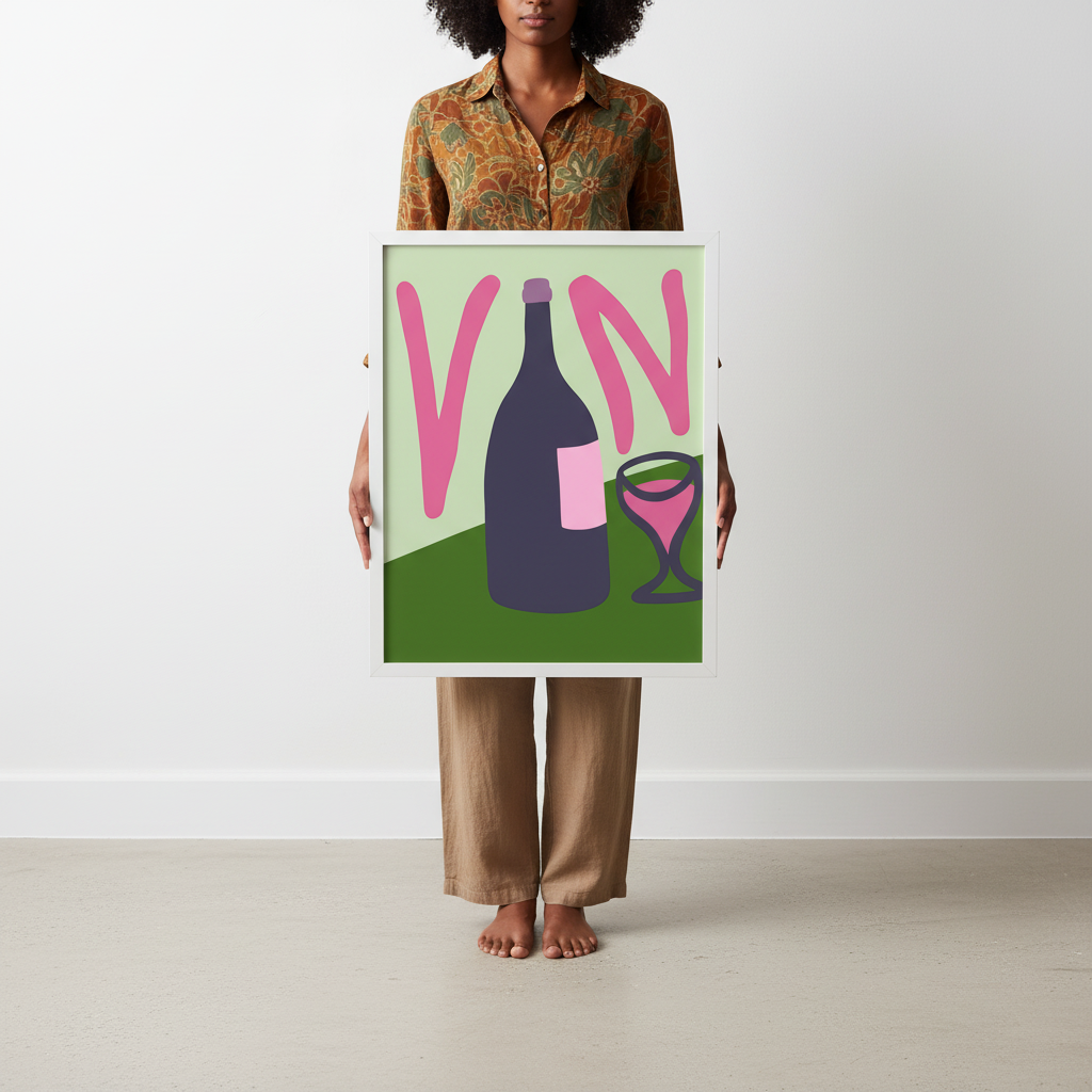 Summer Tropical Vino Kitchen Print by Felisha Mina