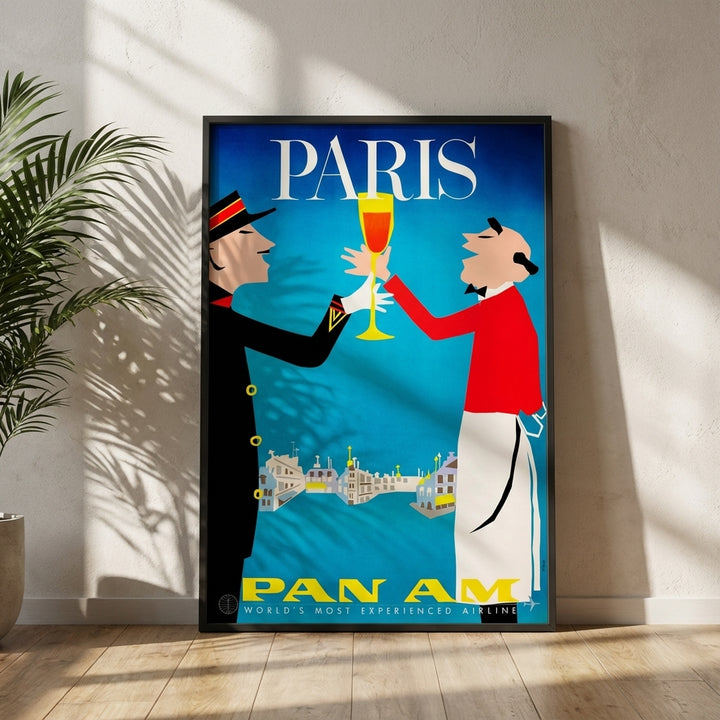 Vintage Paris Pan Am Wall Art Print