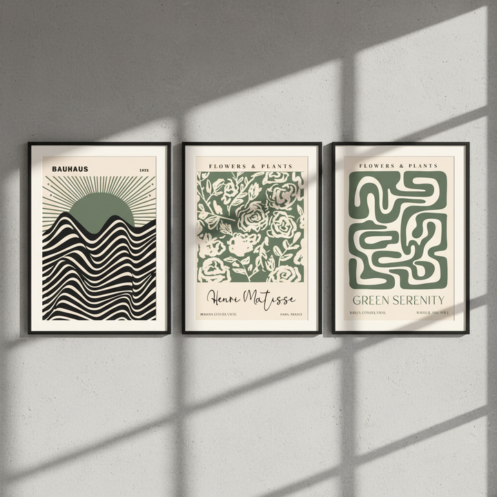 Bauhaus, Matisse Green Trio Wall Art