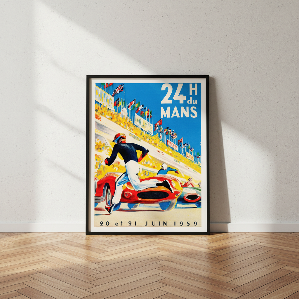 24 Hours of Le Mans 1959 Vintage Poster
