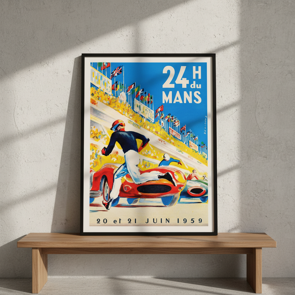 24 Hours of Le Mans 1959 Vintage Poster