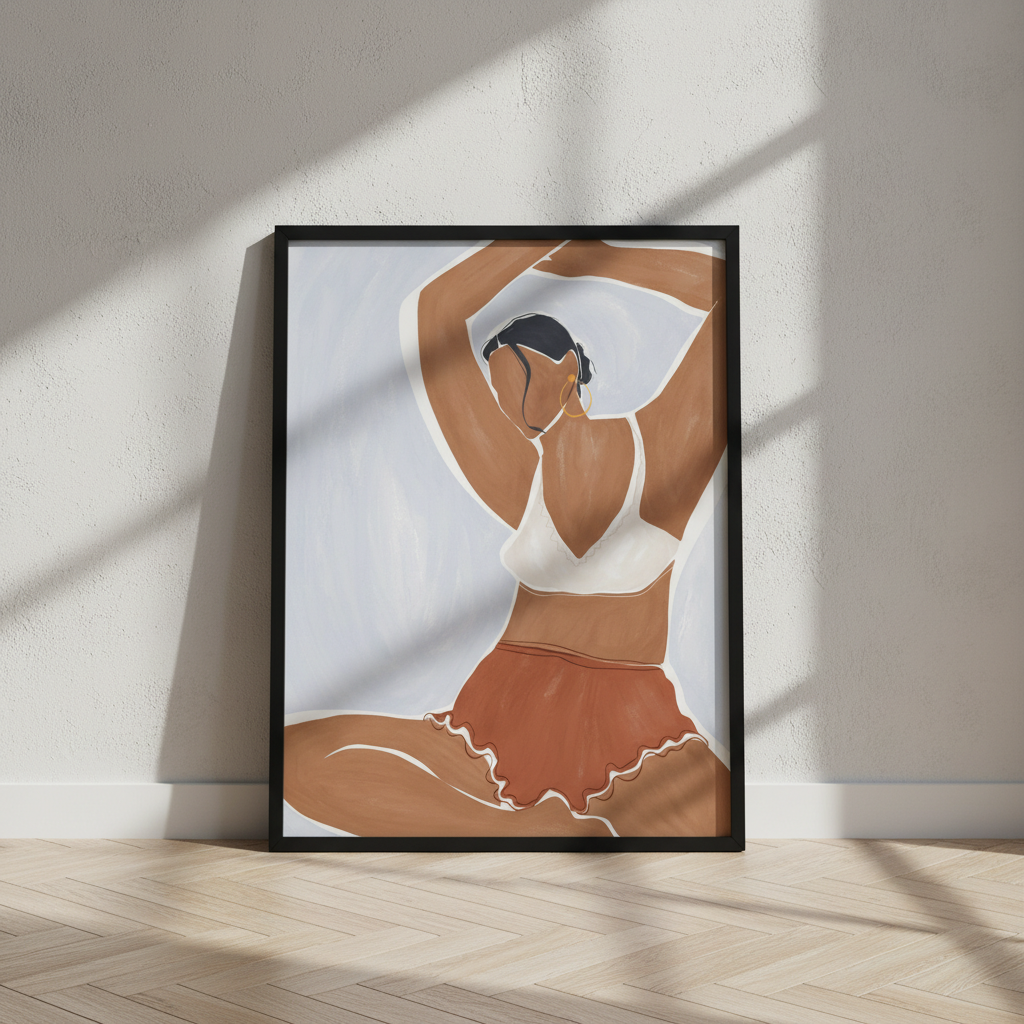 Woman Doing Yoga in Bikini by Ivy Green Illustrations