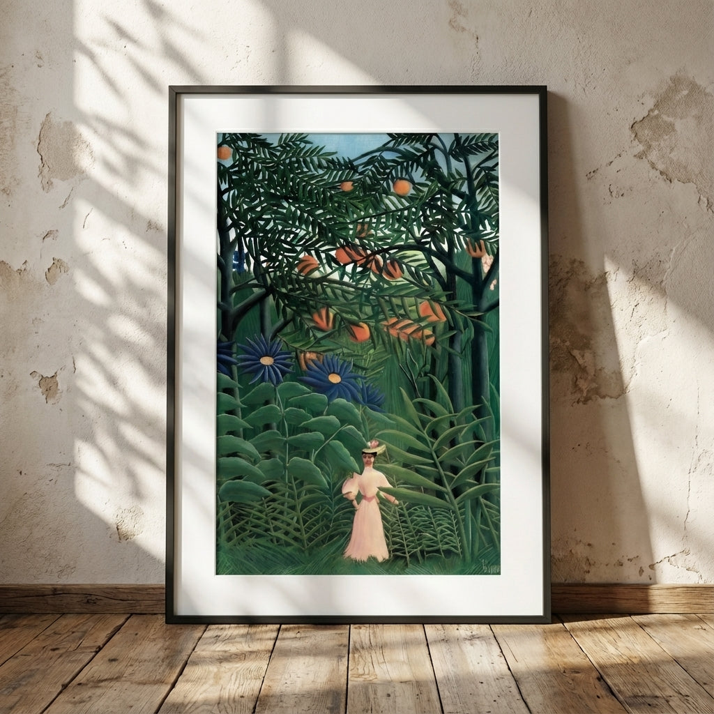 Henri Rousseau Woman Walking in Forest