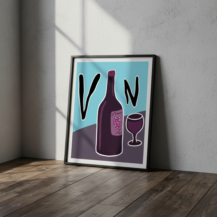 Vino in Picasso Style by Justin Bausch