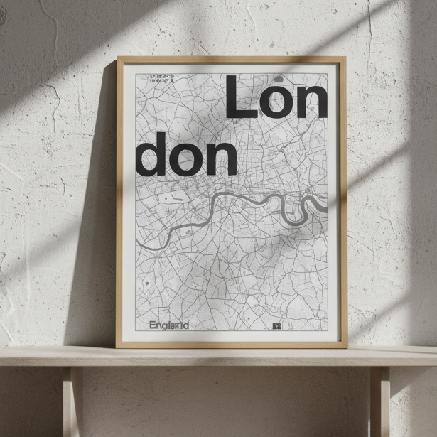 London Minimalist Map by Florent Bodart