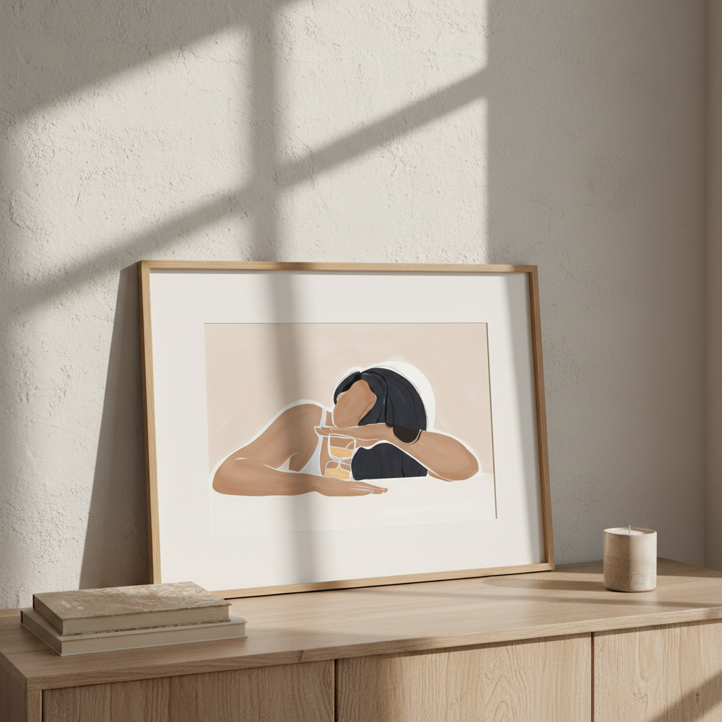 Woman with a Magic Hourglass by Ivy Green Illustrations