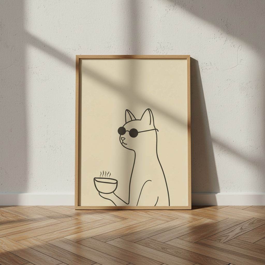 Feline Morning Coffee Feelin'